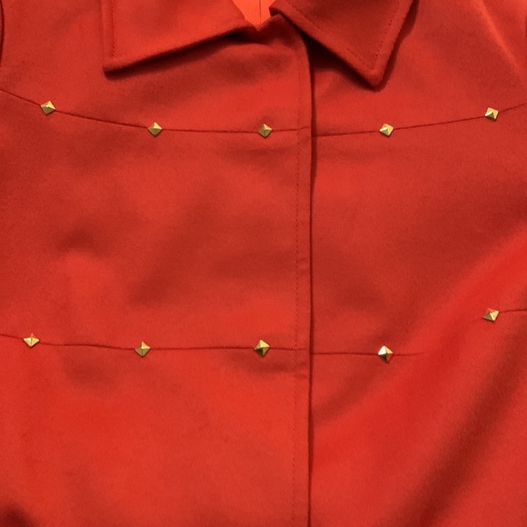 Cashmere/wool spring blazer. Pretty dark orange color - Picture 6 of 6